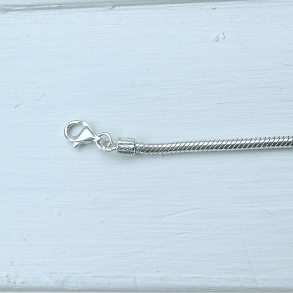 Snake Chain Necklace for Glass and Sterling Silver Beads - Picture 3 of 5